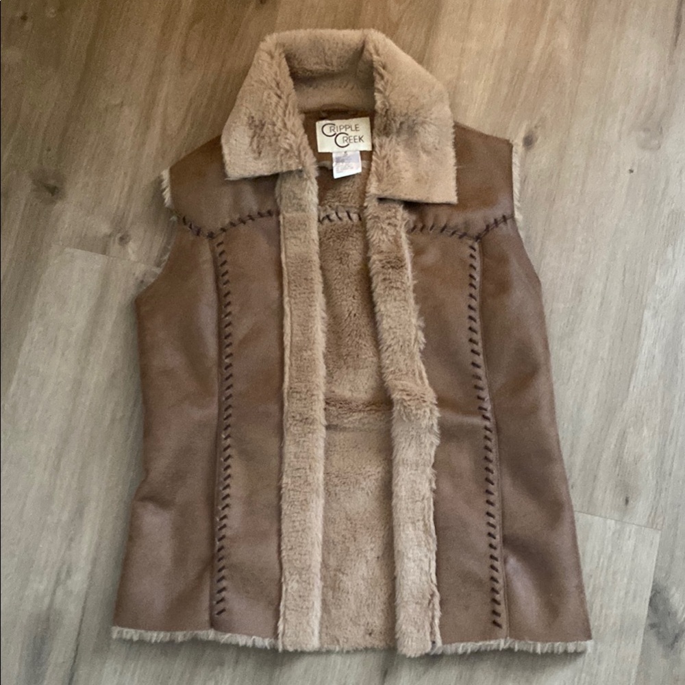 Brown Shearling Vest